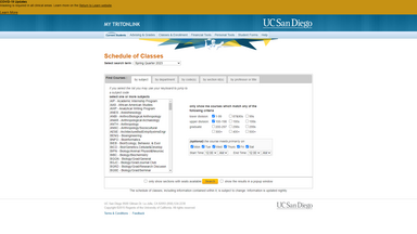 UCSD Courses Scraper
