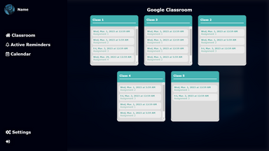Google Classroom Reminders App